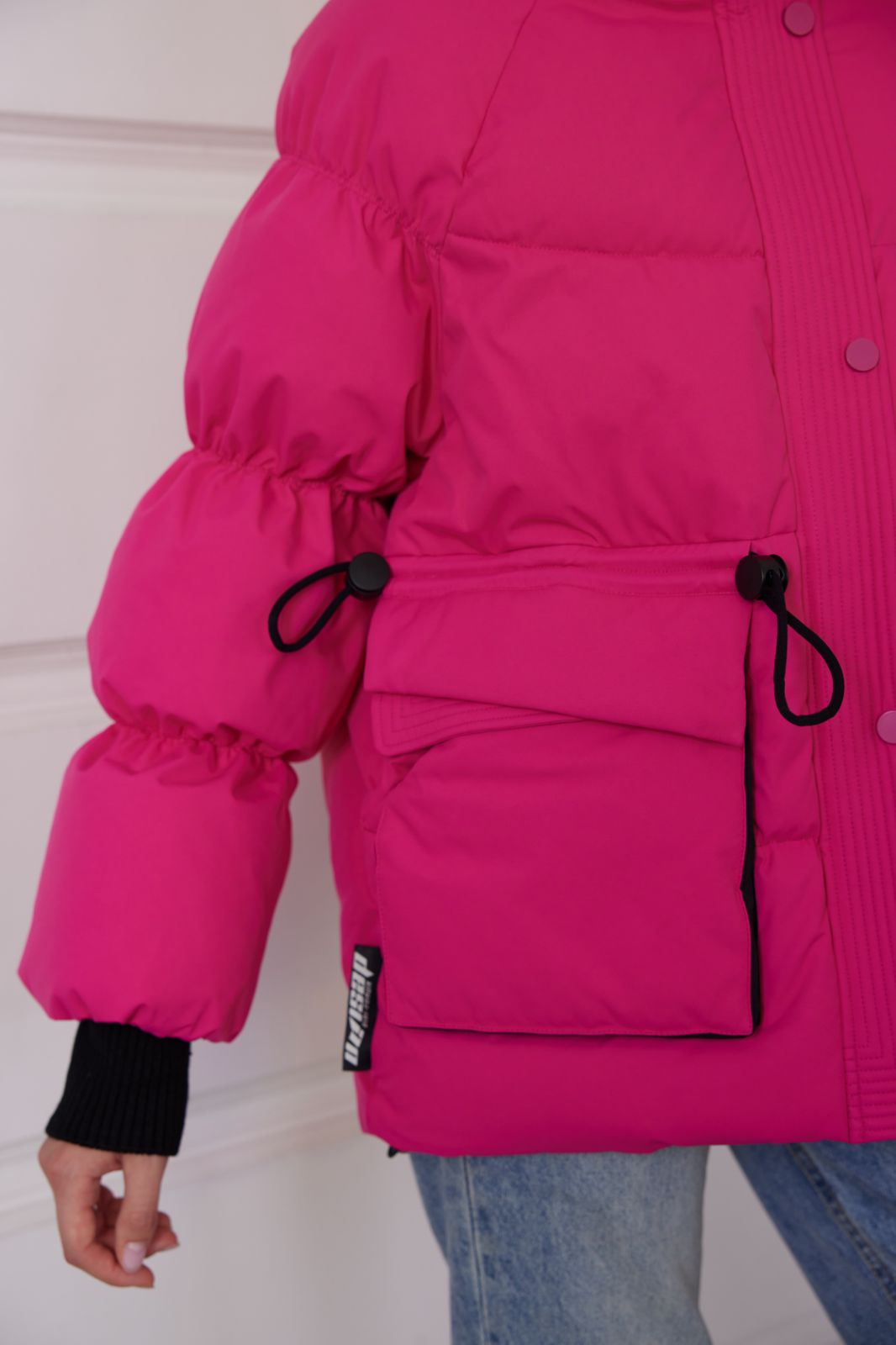 Short Length Thickened Down / Cotton Jacket Trendy Loose Style With Down Filling, modern models, bright colours, oversize, nice length, hooked women coats