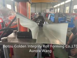 China PPGI GI AL Roof Ridge Cap Roll Forming Machine 380V Rain Gutter Making Machine on sale