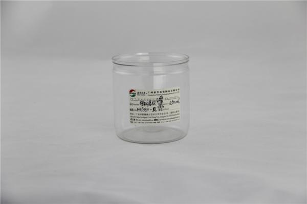 Recyclable Clear Plastic dry fruit Cylinder tube Packing PET Can , 83 mm