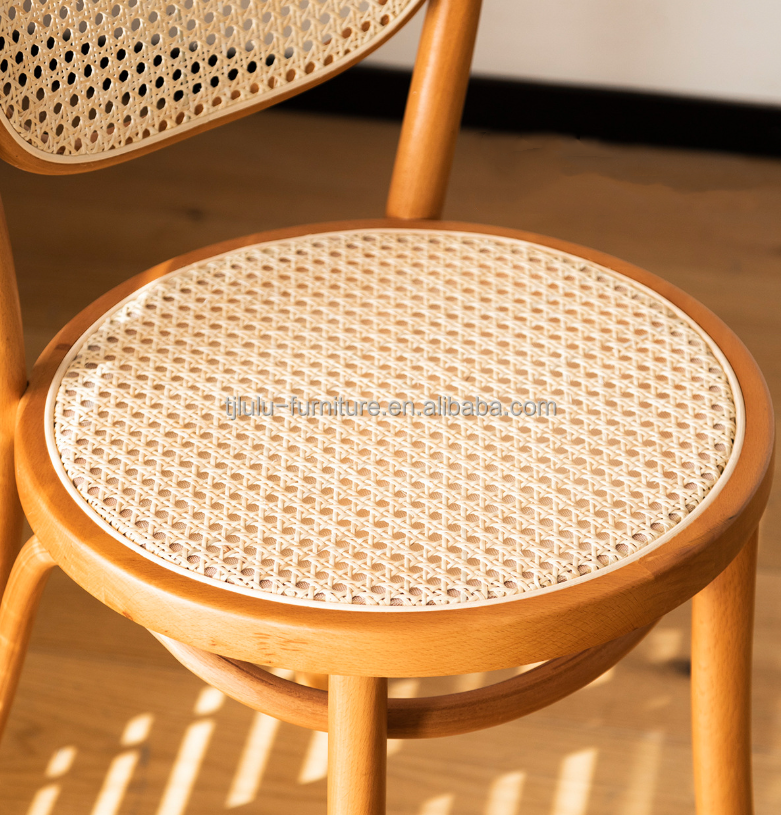 Dining Chair Natural Woven Rattan and Solid Wood from with OEM Service Accepted