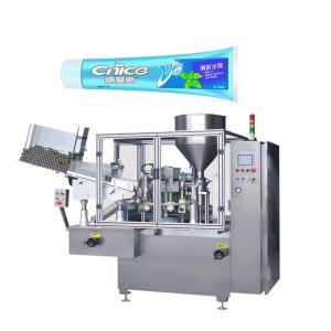 Wholesale Automatic Sunscreen Tube Filling Machine Toothpaste Facial Cleanser Soft Sealing PLC Control from china suppliers