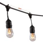 20 Bulbs Battery LED 120V String Light Balls For Outside Garden Patio Party IP65