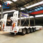 Mechanical/Hydraulic Ramps 60-80 Ton Lowboy Semi Trailers for Heavy Equipment
