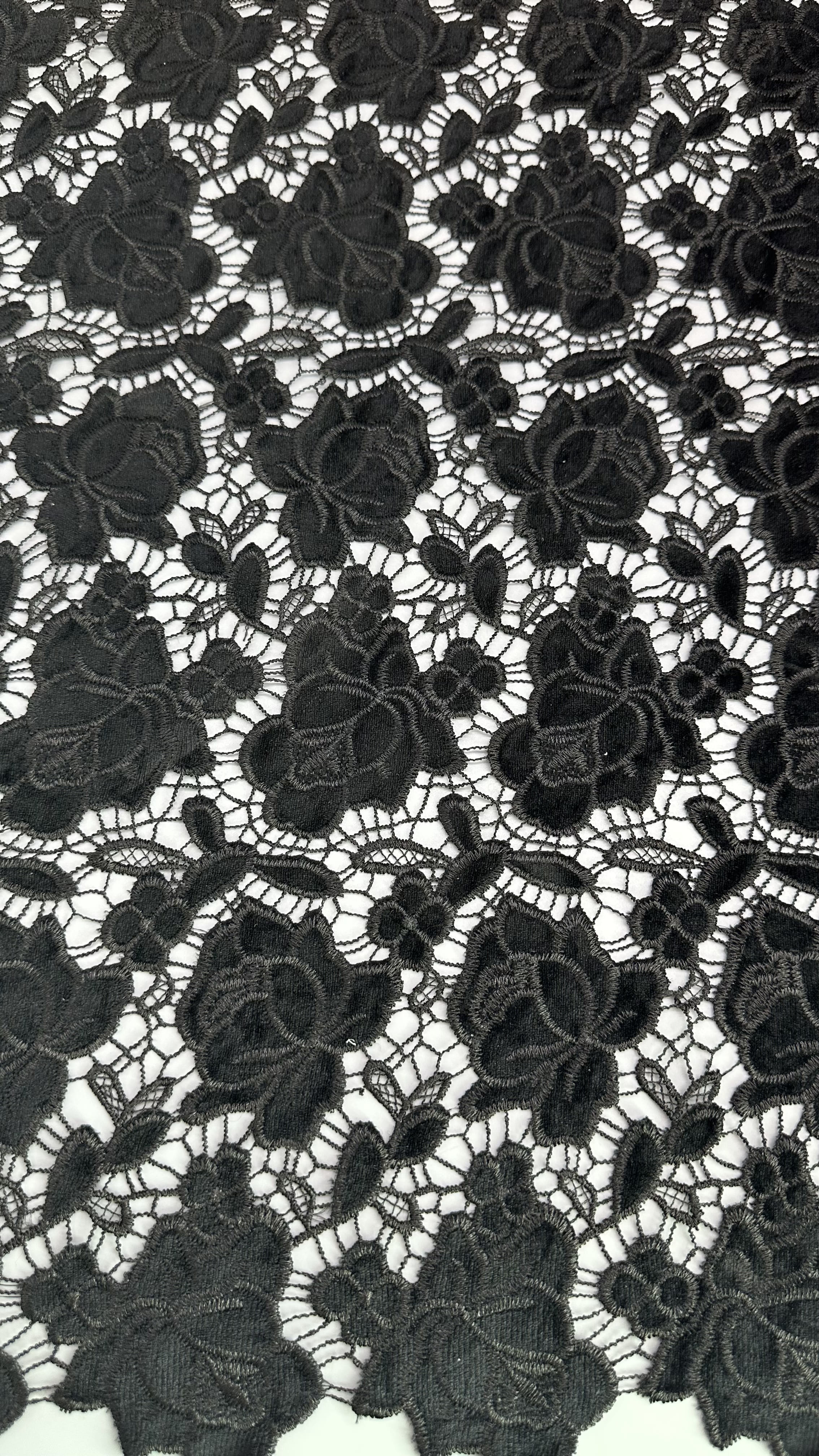 White Hollow-up Embroidered Lace Fabric Laser Tech For Party Occasion