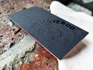 Wholesale Sandwich Bonded Paper Business Card Black Foil Stamped With Embossing / Debossing from china suppliers