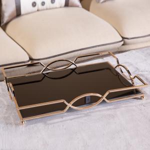 Wholesale Nordic Stainless Steel 20.5cm Width Tea Set Serving Tray from china suppliers