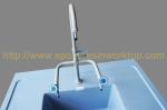 Ice blue epoxy undermount sink customized chemical and heat resistance,