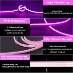 Pink Cover LED Neon Flex Strip Silica Gel Cuttable Neon Lights IP65