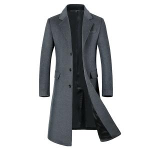 Wholesale Nonwoven Weaving Method LCBZ Waterproof Thick Knee Length Wool Jacket for Men from china suppliers