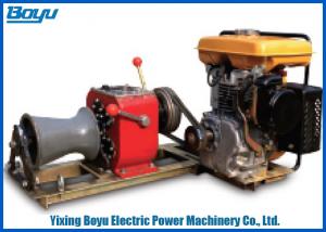 China 230kg 30KN Pull Force 1 Or 2 Gear Stringing Equipment Diesel Power Winch on sale