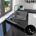 Black Metallic Kitchen Sticker Wallpaper 60cm Kitchen Backsplash Wallpaper