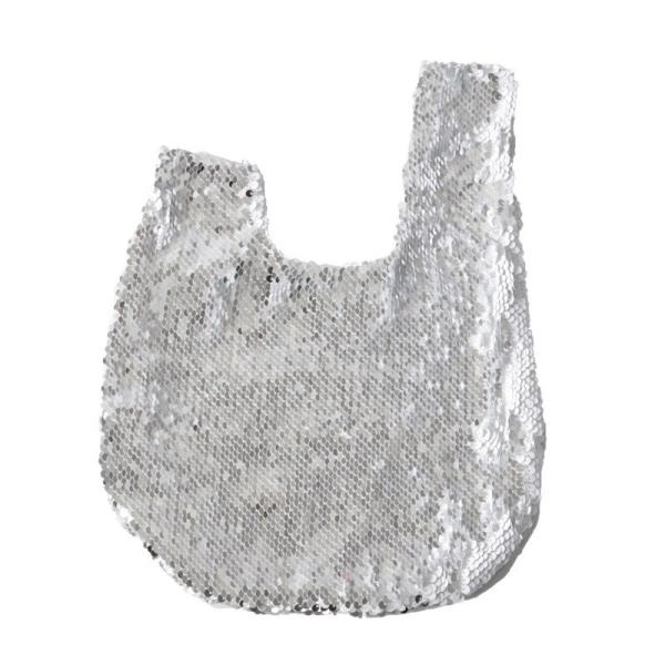 DIY LOGO Custom Sparkle Sublimation Sequin Tote Bag Cosmetic