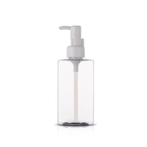 China 200ml Square Plastic PET Cosmetic Bottles With 24/410 Neck Size For body Oil on sale