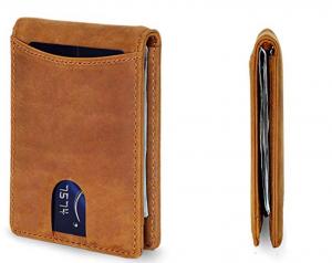 Wholesale Minimalist Stylish Leather Wallet / Money Clip Wallet With Front Pocket from china suppliers