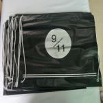 Transparent Rope Bag Rucksack , Black Outdoor Clear Plastic Drawstring Bags
