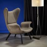 Butterfly Upholstered Chair Single Seater Sofa With High Back Armrest 100cm