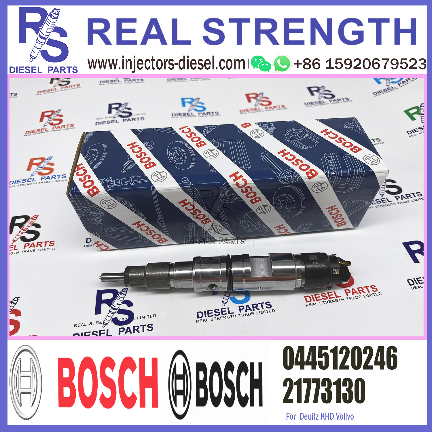 High performance diesel engine common rail fuel injector 5263306 0445120240