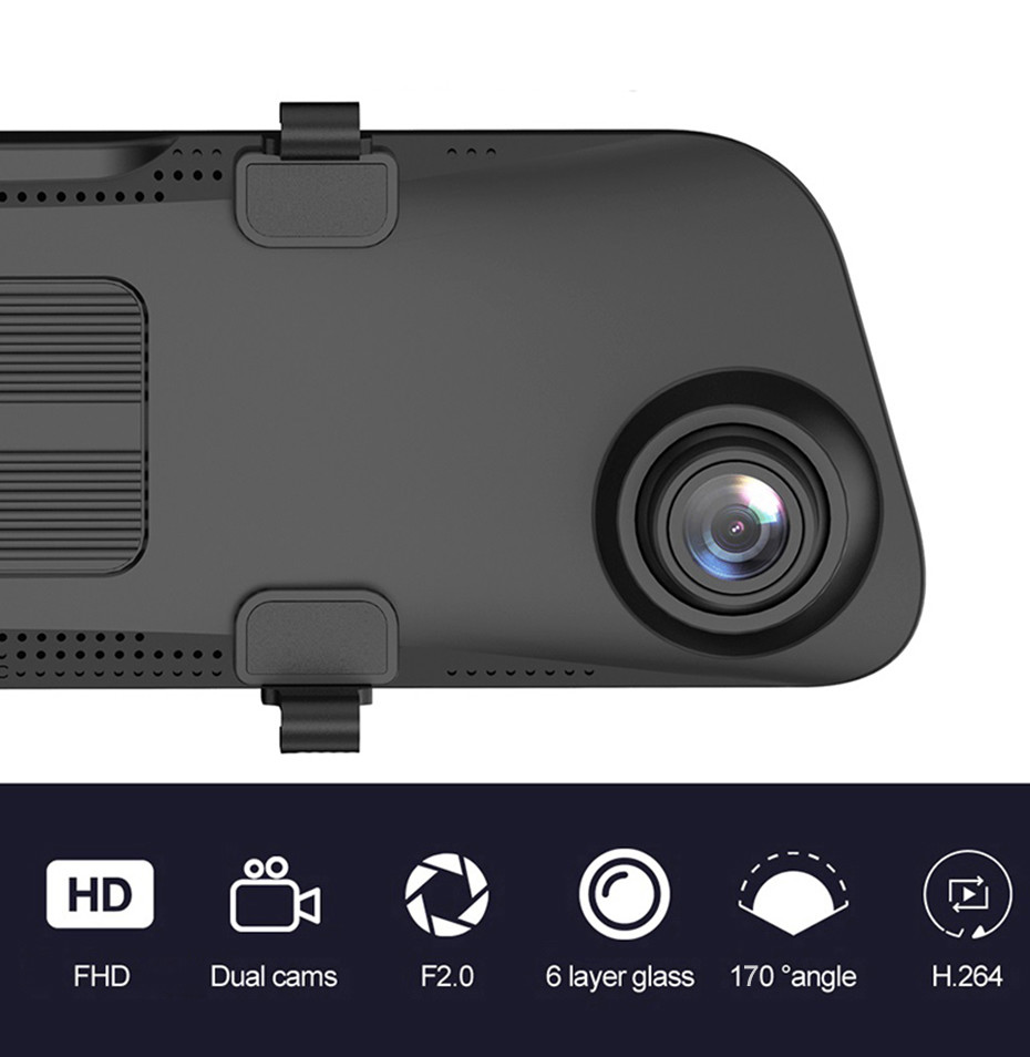 4G ADAS Android GPS Navigation Vehicle Car Camcorder FHD 1080p DVR 12inch