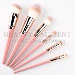 6pcs Private Label Makeup Brushes Custom Logo Synthetic Hair With Cute Bag