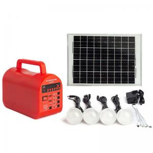 Wholesale 10W Solar Lighting System With 4 Bulbs Portable Mini Outdoor Camping Speaker Radio from china suppliers
