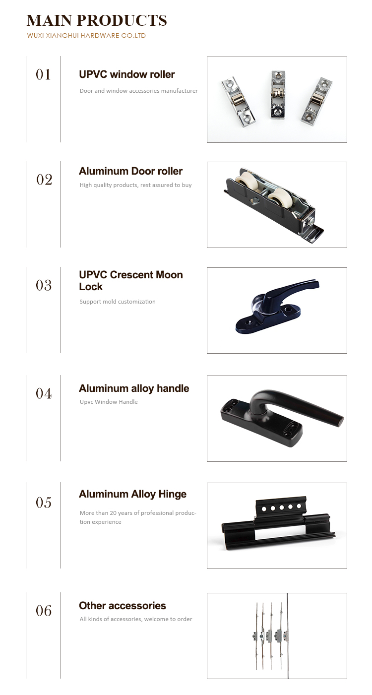 Powder Coated High Grade Aluminium Door Soft Close Aluminum Alloy Side Hinge For Bi-Folding Doors