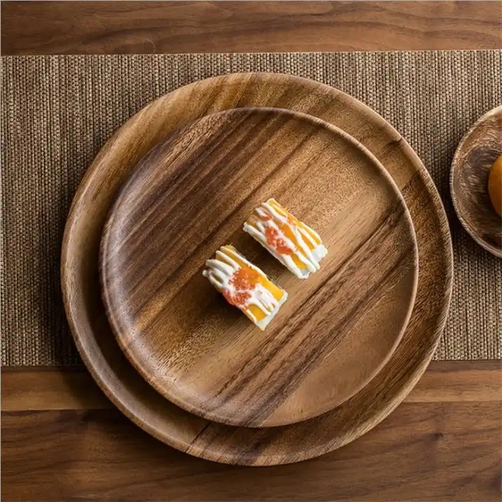 Hot selling natural wood personalized food service reusable tableware coaster wholesale