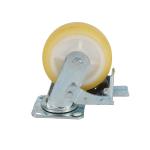 Products 8inch Diameter TPR Heavy Duty Swivel Lock Caster Wheel in Yellow