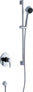 China Single Handle Bathroom Wall Mounted Shower 2 Hole Mixer Taps , Ceramic Cartridge Faucet on sale