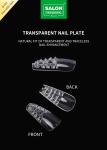 500PCS Ladder Shape Nail Tips Set Embossed Glass False Nails With Storage Box