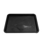 530x365x43mm ESD Antistatic Square Trays Black Plastic Rectangular Shallow ESD