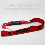 Printed polyester id card holder lanyard with printed plastic pocket