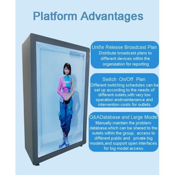 86 inch 3D Holographic display box LCD Transparent Cabinet AI Digital Human all-in-one machine