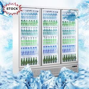 China Embraco Compressor R290 Soft Drink Display Fridge 1500L Glass Door Refrigerator Showcase on sale