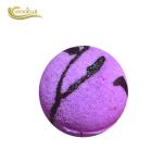 Purple OEM CBD Bath Bomb With Chocolate Syrup On Top For Moisturizing