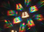 Educational Resuable 3D Prism Fireworks Glasses With Black Frame CE FCC RoHS