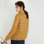 Wholesale Premium 90% White Duck Down Jacket Zip Up Solid Color Stand Collar