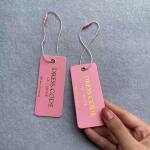 Gold Foil Printed Hangtag High Quality Custom Paper Brand Apparel Product Tags,