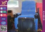 Plastic Shell Floor Mounted Folding Theater Seats For Music Hall , Home Cinema