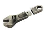 Silvery 64G 2.0 Metal USB Flash Drive Spanner Shape With Engrave Logo
