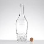500ml 700ml 750ml Frosted Round Glass Bottle for Whisky Rum Liquor Distillery