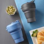 BPA Free 350ml Portable Silicone Folding Coffee Cup