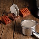 Stainless Coffee Tea Tools 58mm Walnut Steel Silicone Espresso Filter Holder for