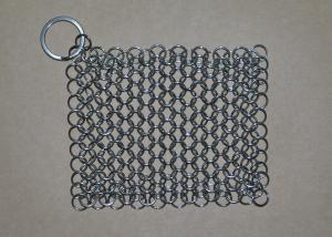 Wholesale Rectangular Chainmail Cast Iron Pan Scrubber Stainless Steel Wire Scrubber from china suppliers