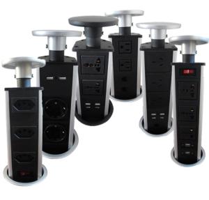 Wholesale 220V 16A AC Kitchen Pop Up Power Sockets 3 Plug 9cm Install Size from china suppliers