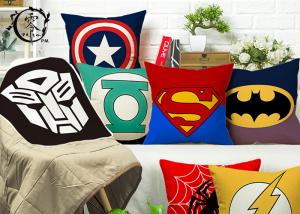 Wholesale Marvel Heros Canvas Silk Cotton Decorative Cushions Pillows Zipper Hulk Captain America For Home from china suppliers