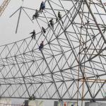 Prefabricated Building Light Steel Space Frame Structure Q235 Outreach Roof For