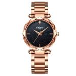 KINYUED stainless steel quartz movement women stainless steel band waterproof