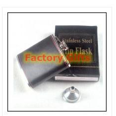 Wholesale Personalized 12oz Black Leaher Stainless Steel Funnel Hip Flask for Anniversary from china suppliers