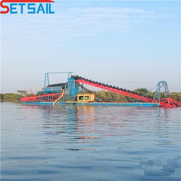 150 Cubic Meter Per Hour Bucket Chain Gold Mining Dredger for Volume Gold