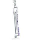 1/3 ct. t.w. Amethyst 7-Stone Journey Pendant Necklace in Sterling Silver